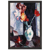 Tulips in a White Vase by Samuel Peploe, framed poster, view 2