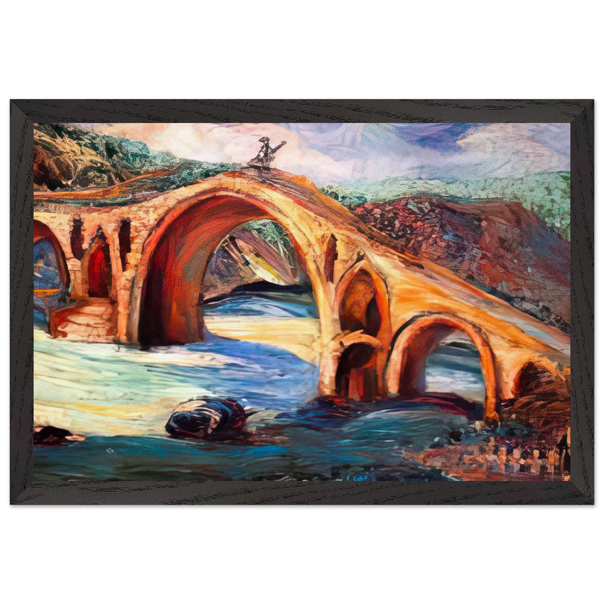 Turski Bridge by Nadezda Petrovic, framed poster, view 2