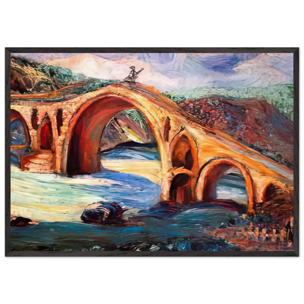 Turski Bridge by Nadezda Petrovic, framed poster, view 3