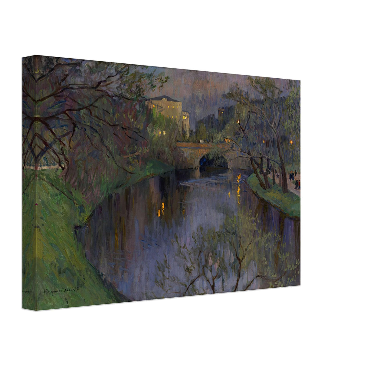 Twighlight in Riga by Nikolay Bogdanov-Belsky, canvas, view 2