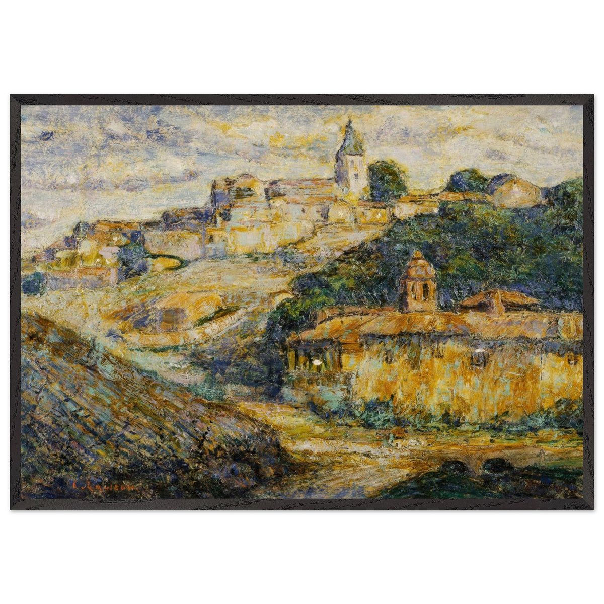 Twilight in Spain by Ernest Lawson, framed poster, view 3