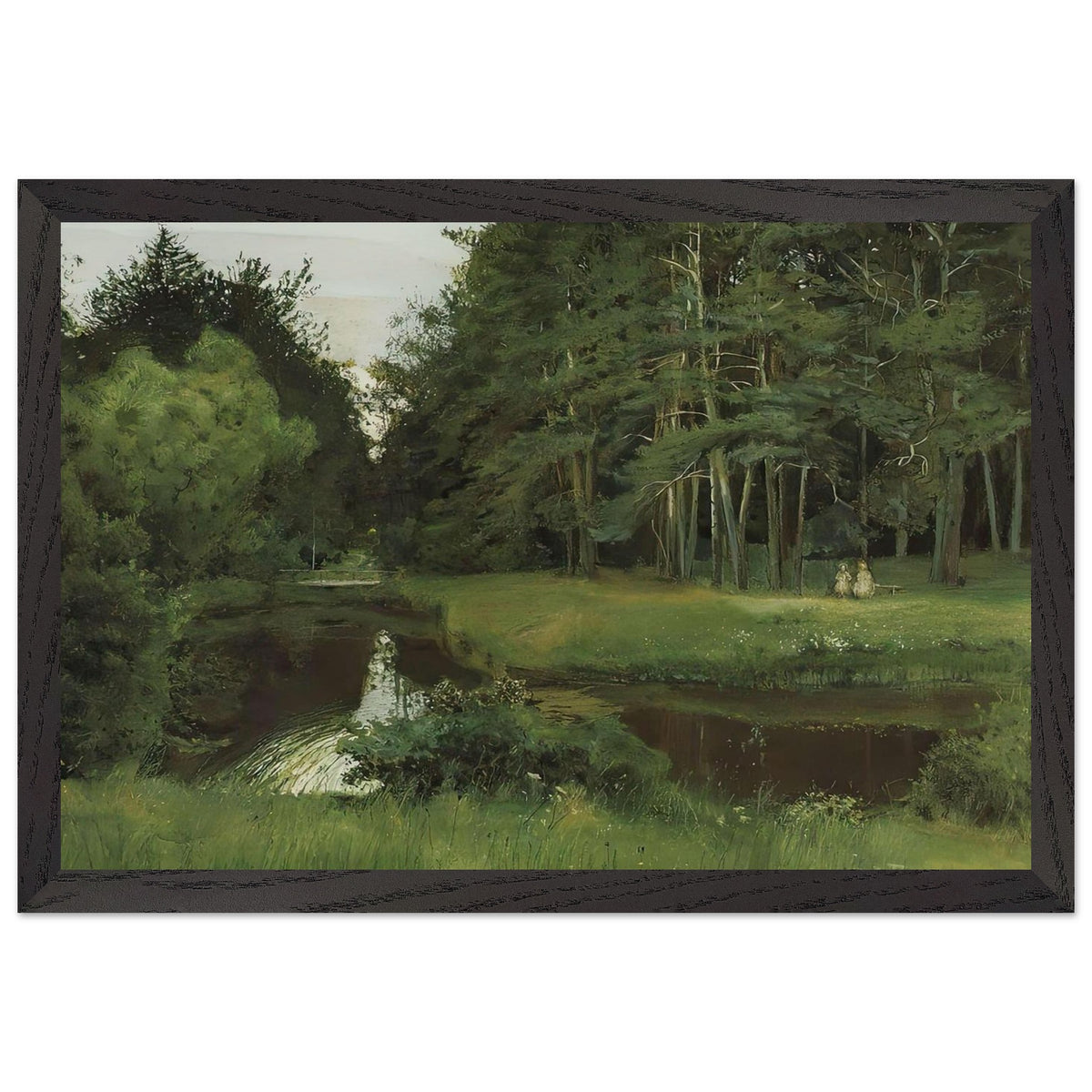 Twilight in the Old Park by Konstantin Somov, framed poster, view 2