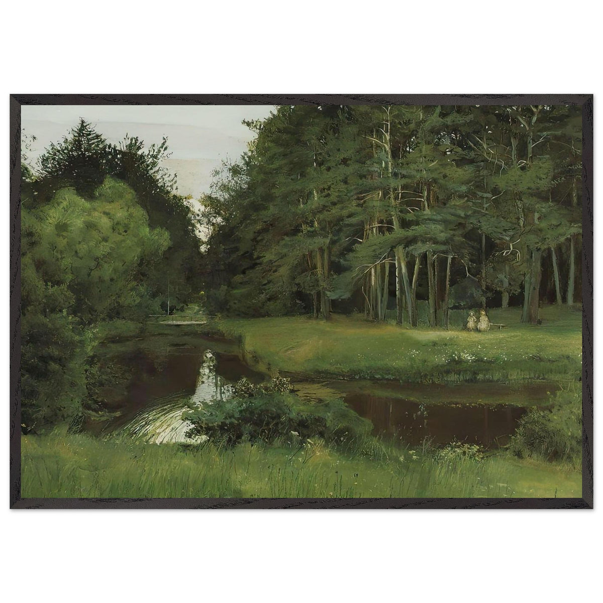 Twilight in the Old Park by Konstantin Somov, framed poster, view 3