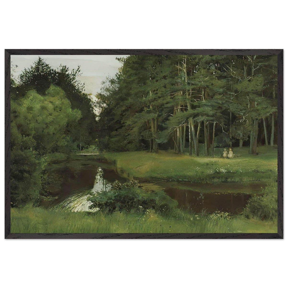 Twilight in the Old Park by Konstantin Somov, framed poster