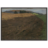 Tyrolean Landscape. Study for Der Sämann by Albin Egger-Lienz, framed poster, view 3