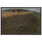 Tyrolean Landscape. Study for Der Sämann by Albin Egger-Lienz, framed poster