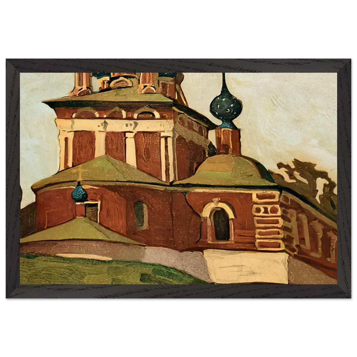 Uglich. Church of Prince Dmitry by Nicholas Roerich, framed poster, view 2