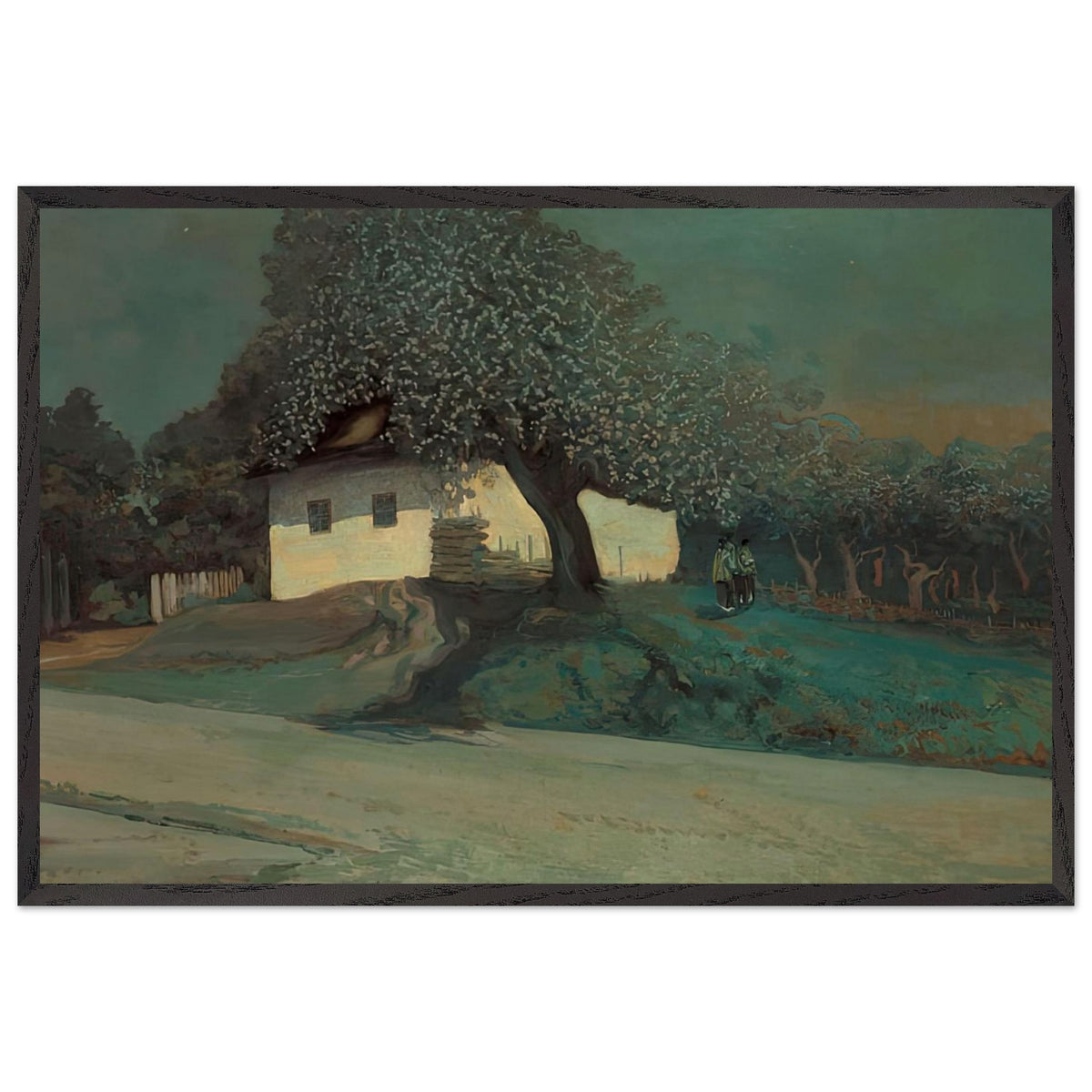 Українська хата (Ukrainian Cottage) by Trush Ivan Ivanovych, framed poster