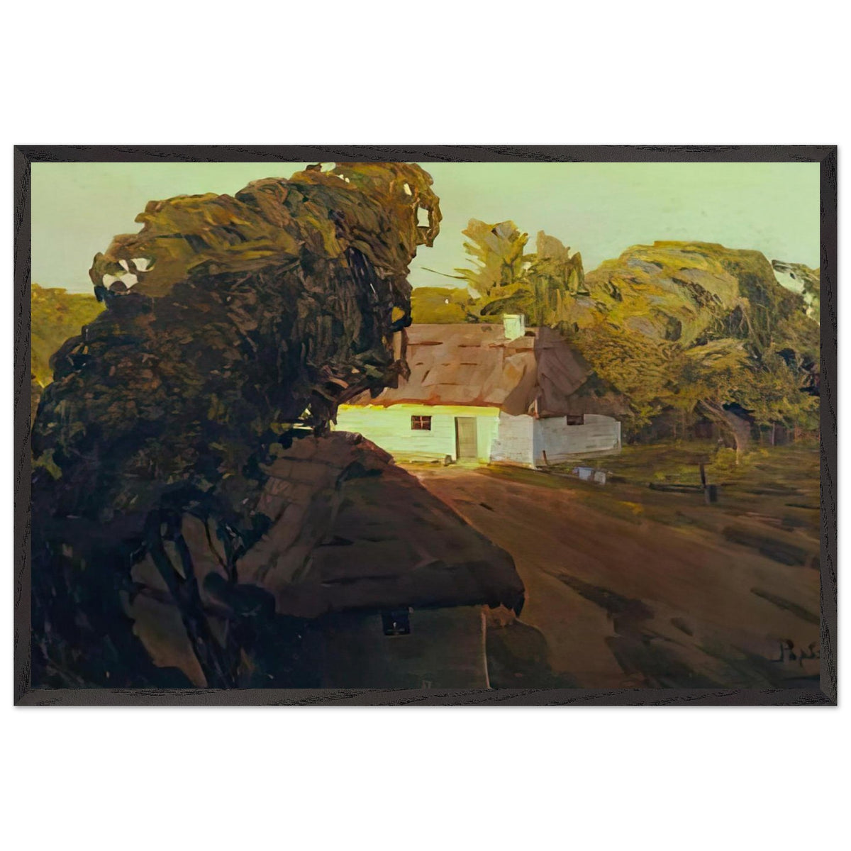 Ukrainian Landscape by Nicholas Roerich, framed poster