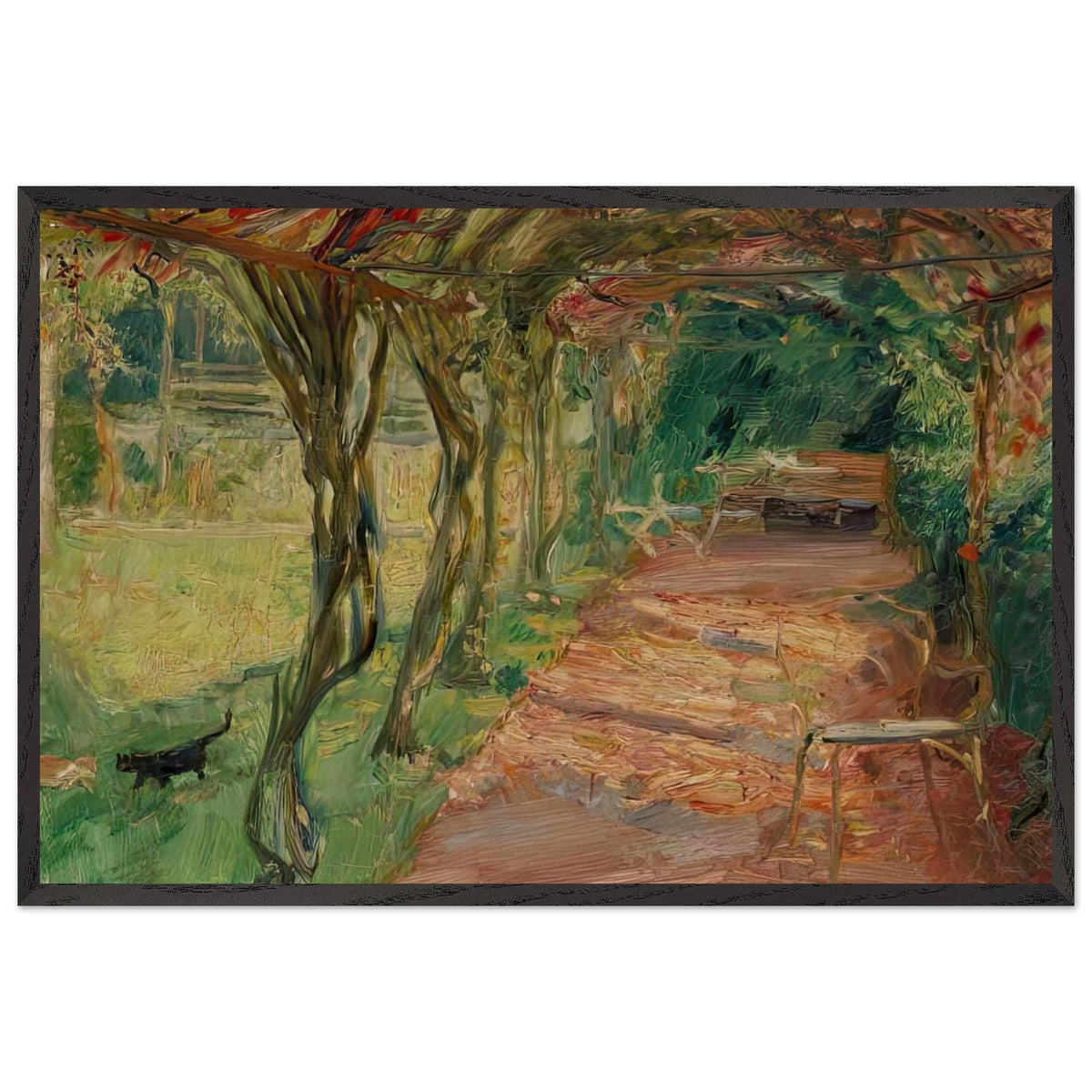 Under an Arbour by Max Slevogt, framed poster