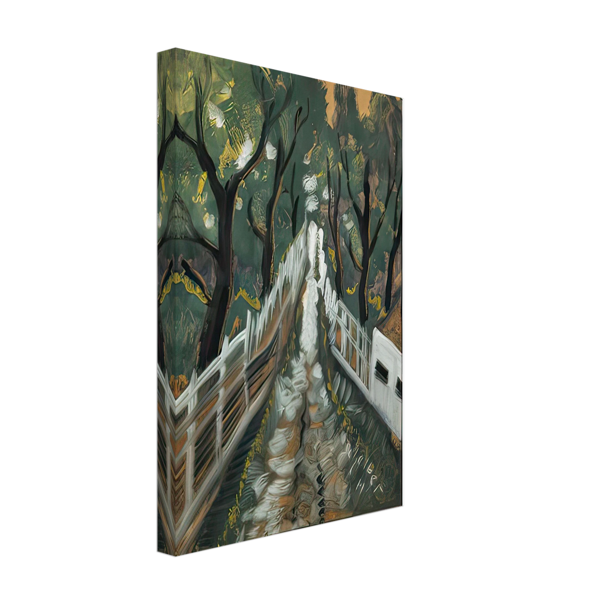 Út a Fák Között by Scheiber Hugó, canvas, view 2