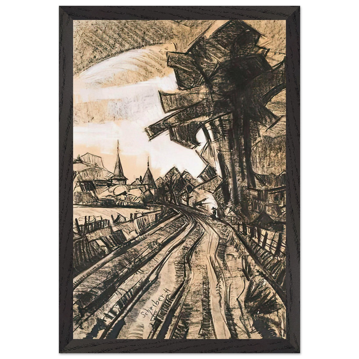 Út a Városba by Scheiber Hugó, framed poster, view 2