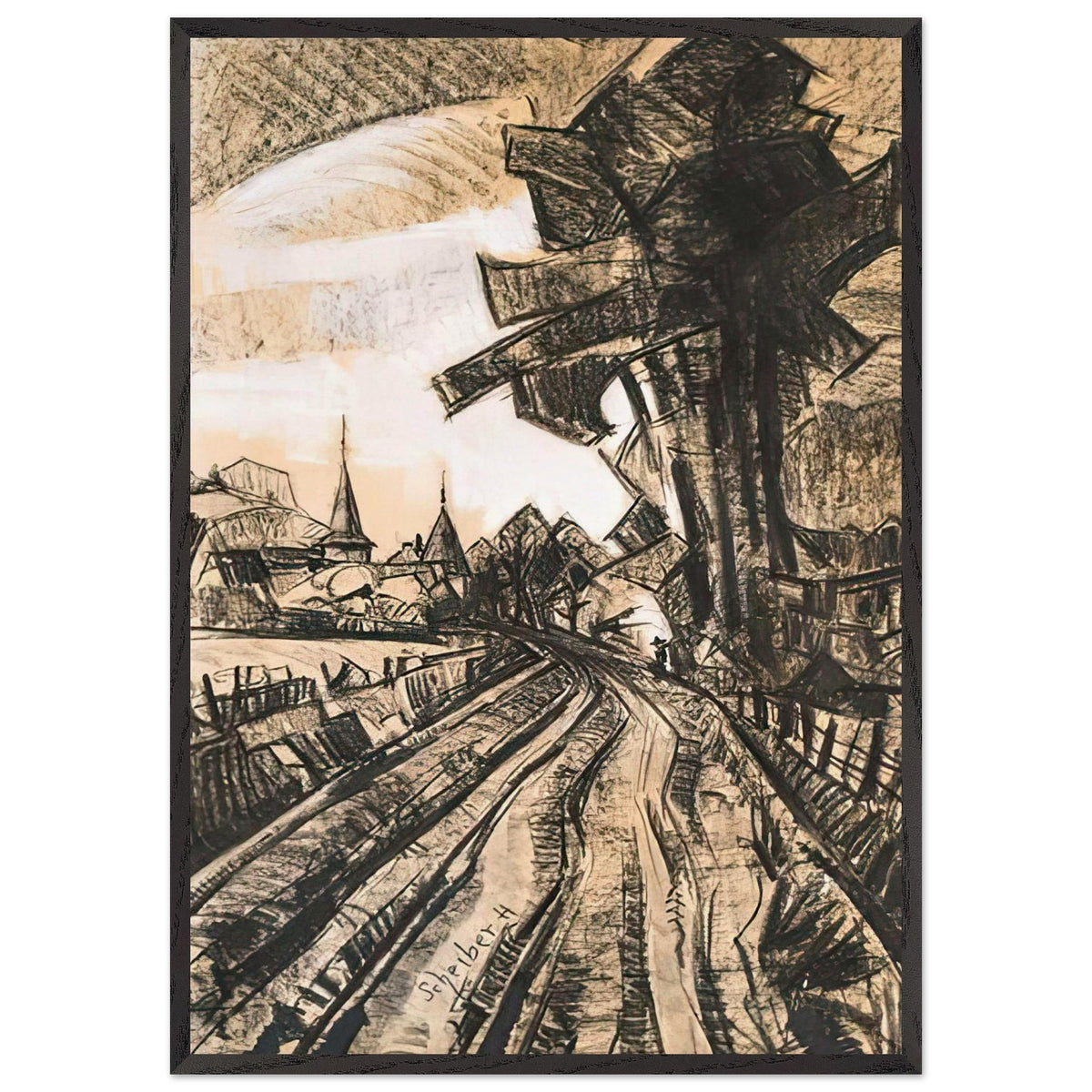 Út a Városba by Scheiber Hugó, framed poster, view 3