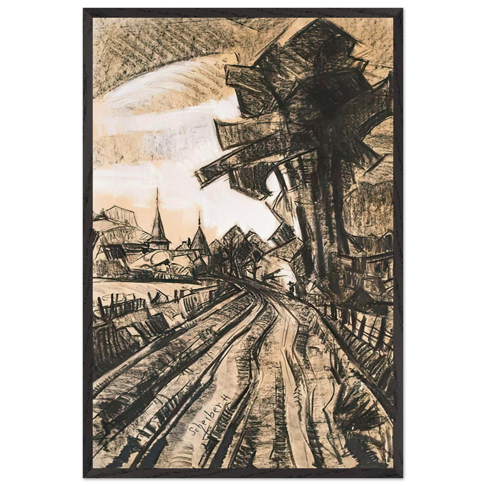 Út a Városba by Scheiber Hugó, framed poster