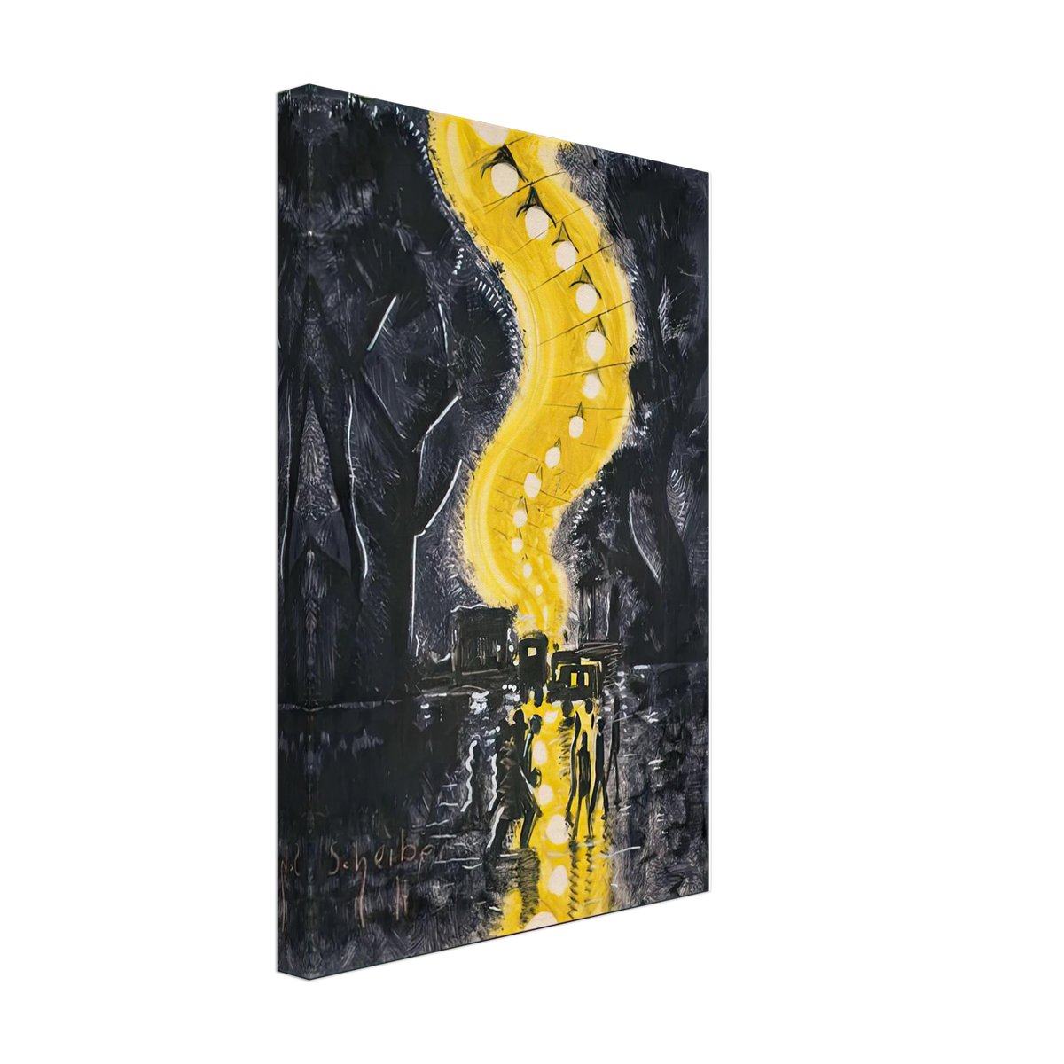 Utca Éjjel by Scheiber Hugó, canvas, view 2