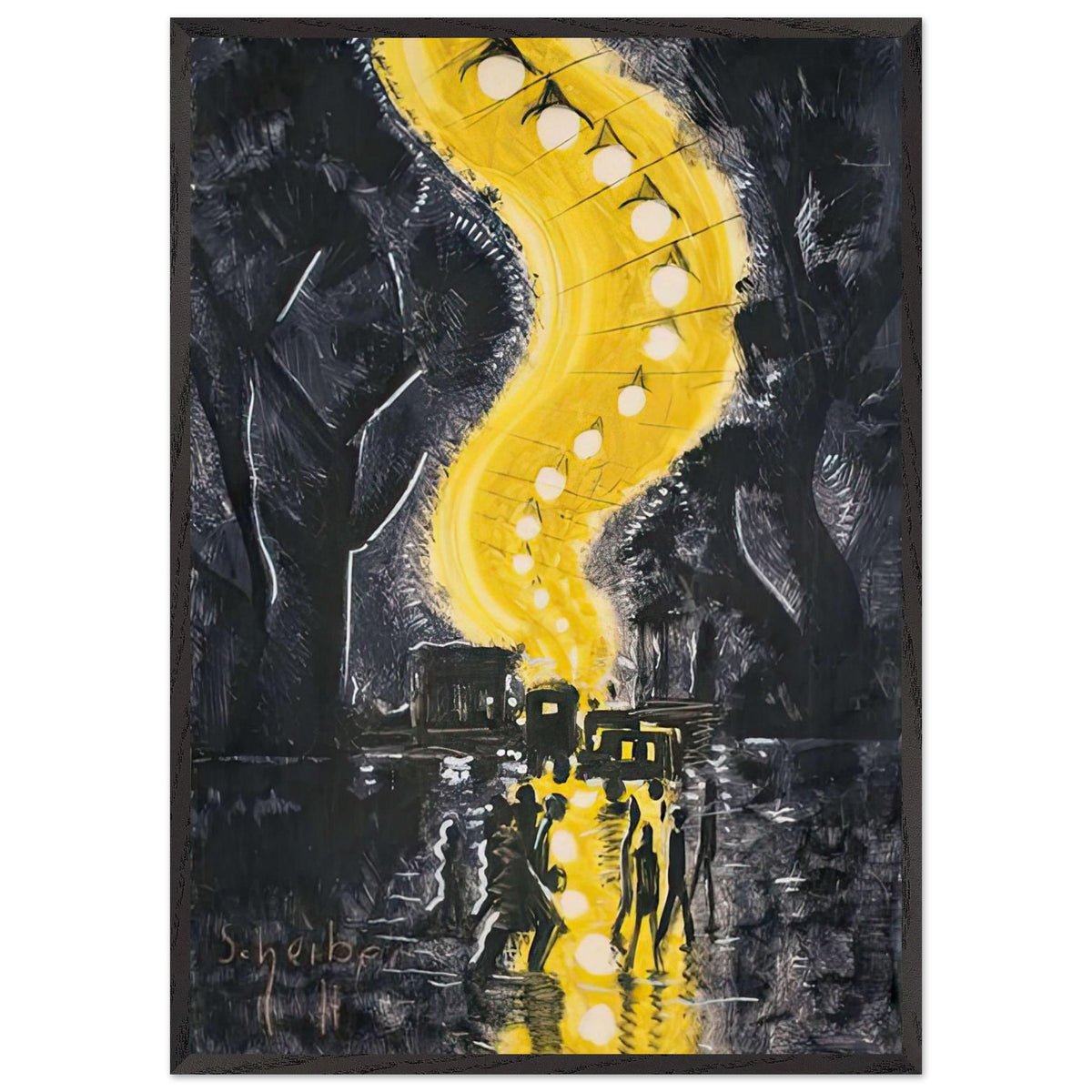 Utca Éjjel by Scheiber Hugó, framed poster, view 3