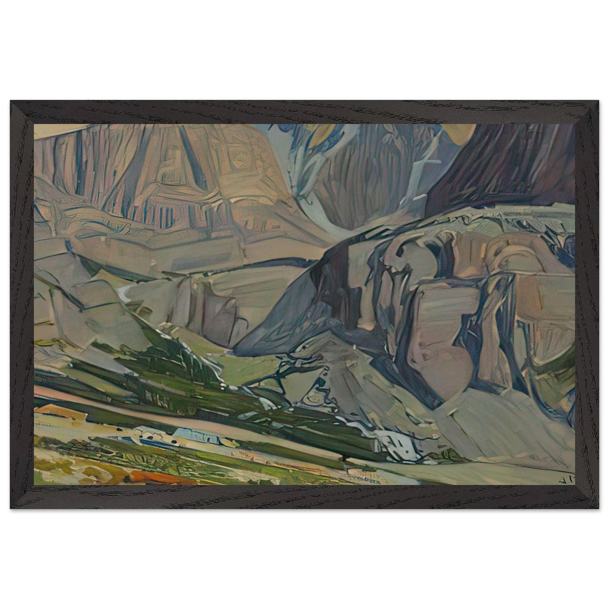 Valley and Stream, Oesa Trail, Lake O Hara by J. E. H. MacDonald, framed poster, view 2