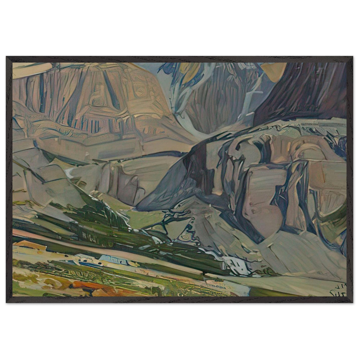 Valley and Stream, Oesa Trail, Lake O Hara by J. E. H. MacDonald, framed poster, view 3