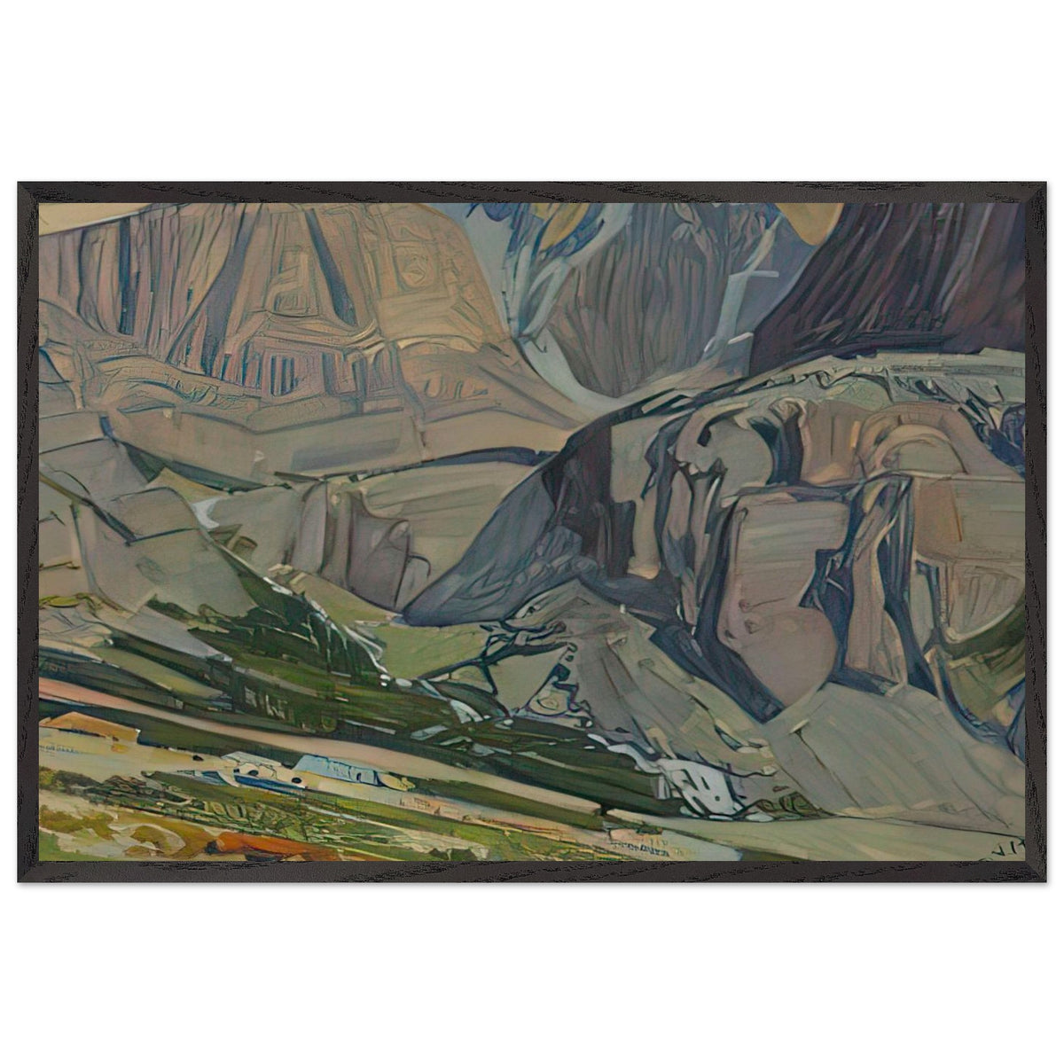 Valley and Stream, Oesa Trail, Lake O Hara by J. E. H. MacDonald, framed poster