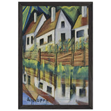 Város Patakkal by Scheiber Hugó, framed poster, view 2