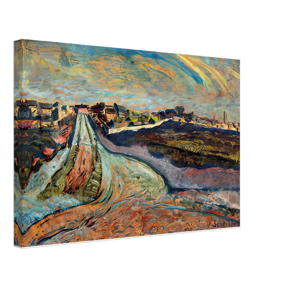 Város Szélén 1920 by Scheiber Hugó, canvas