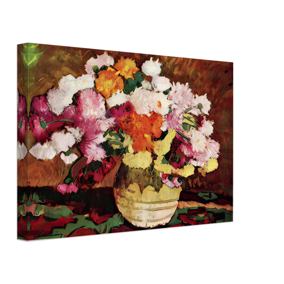 Vase with Chrysanthemums by Stefan Luchian, canvas, view 2