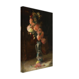 Vase with Roses and Chrysanthemums by Ipolit Strambu, canvas, view 2