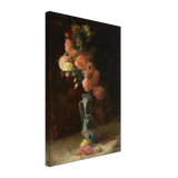 Vase with Roses and Chrysanthemums by Ipolit Strambu, canvas