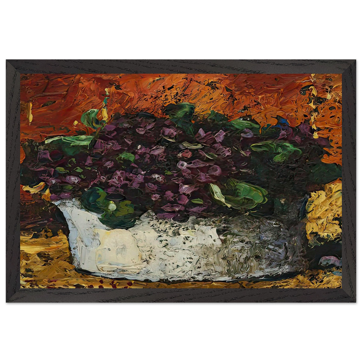 Vase with Violets by Octav Bancila, framed poster, view 2