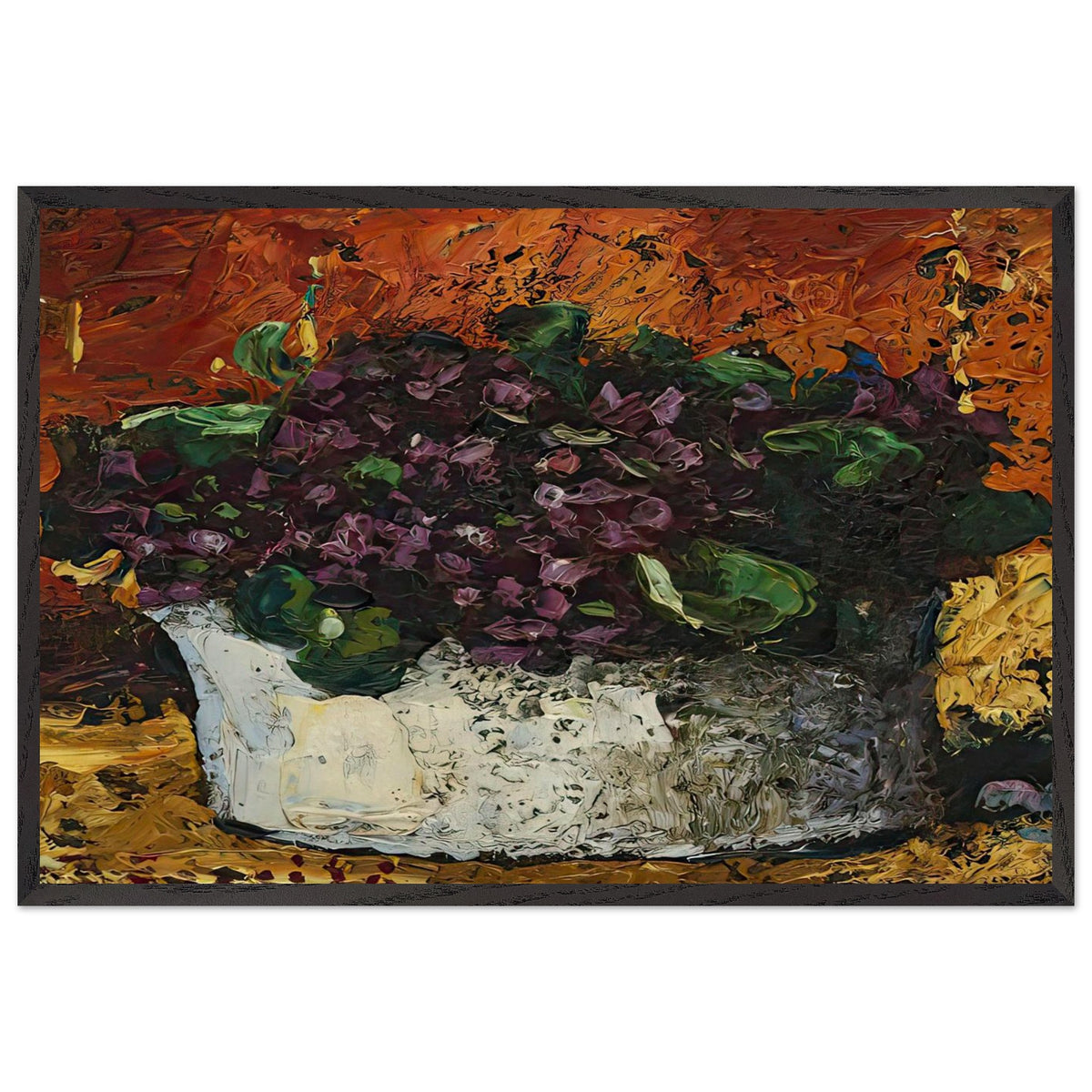 Vase with Violets by Octav Bancila, framed poster