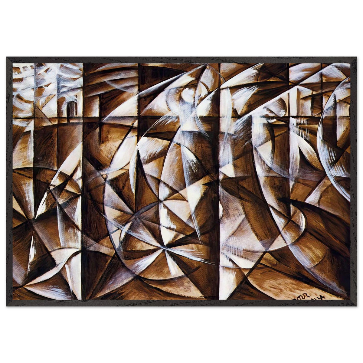Velocity of Cars and Light by Giacomo Balla, framed poster, view 3