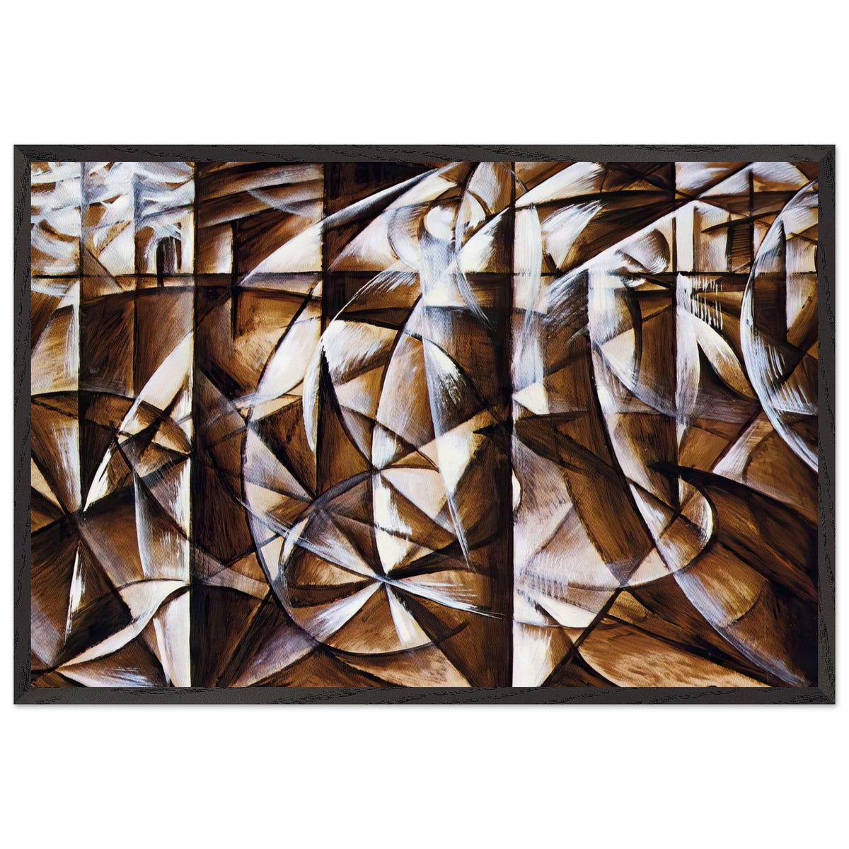 Velocity of Cars and Light by Giacomo Balla, framed poster