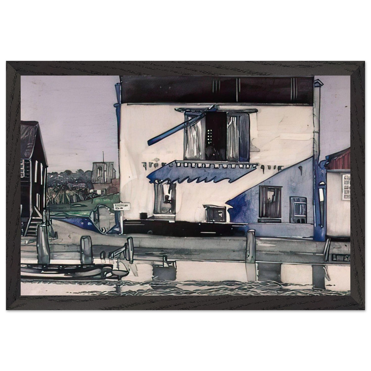 Venetian Palace, Blackshore on the Blyth by Charles Rennie Mackintosh, framed poster, view 2