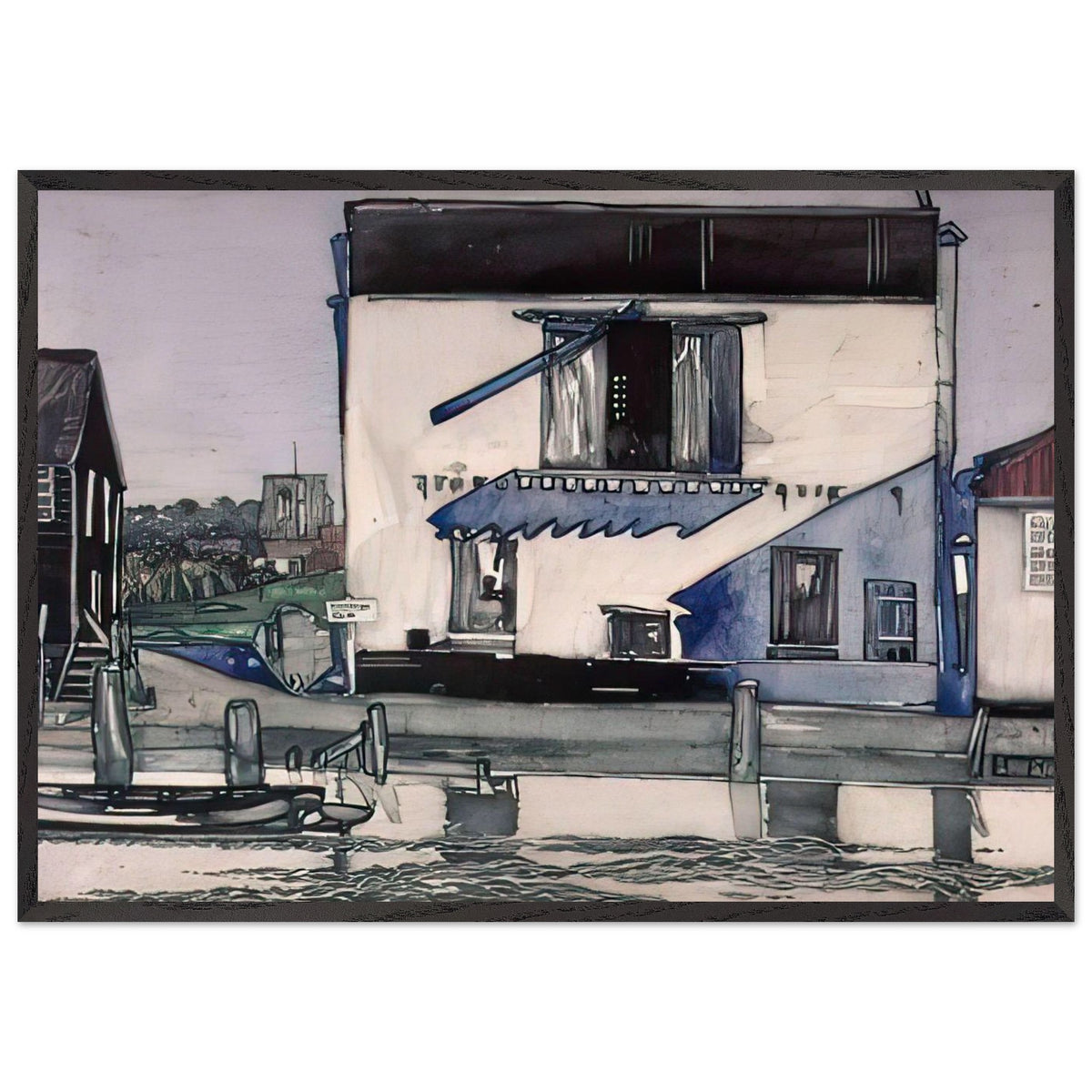 Venetian Palace, Blackshore on the Blyth by Charles Rennie Mackintosh, framed poster, view 3