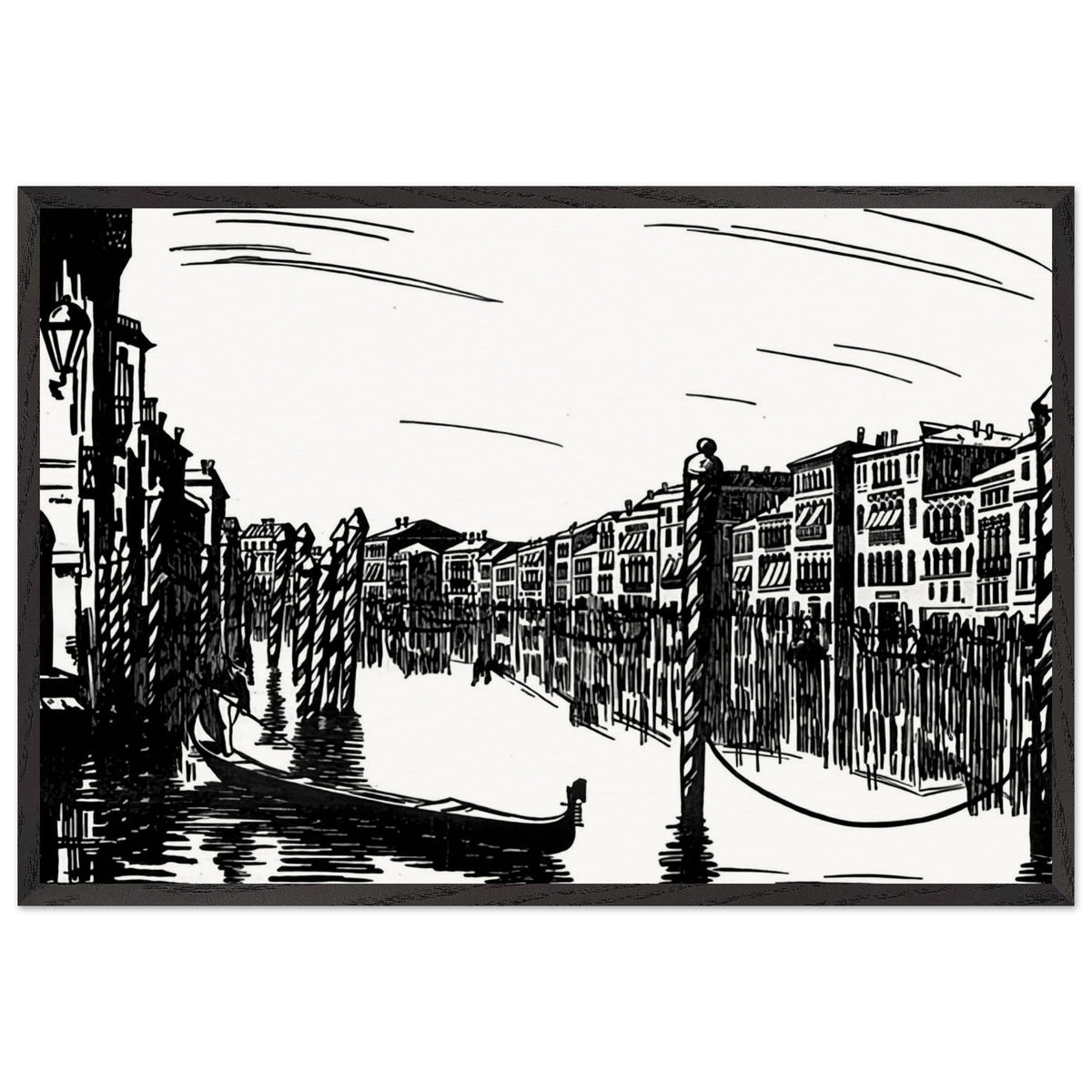 Venice by Anna Ostroumova-Lebedeva, framed poster