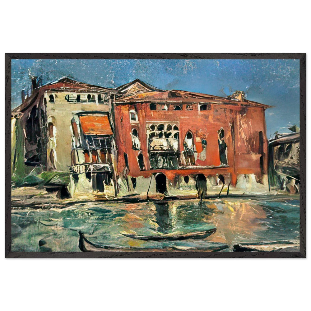 Venice by Gheorghe Petrascu, framed poster