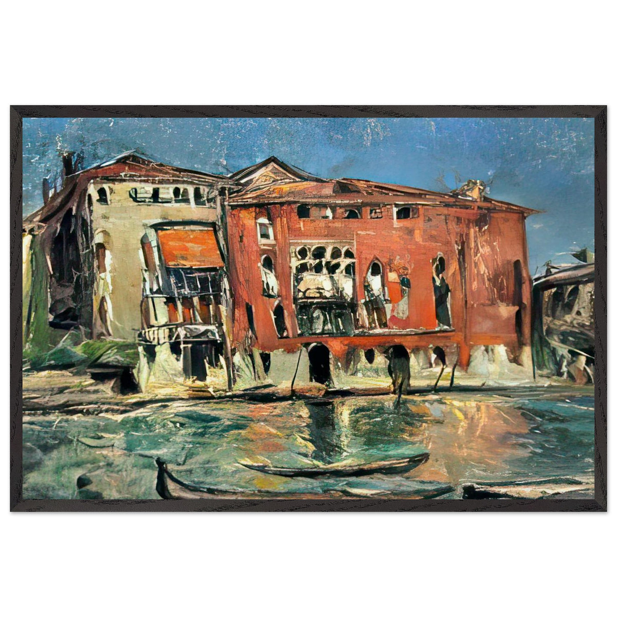Venice by Gheorghe Petrascu, framed poster