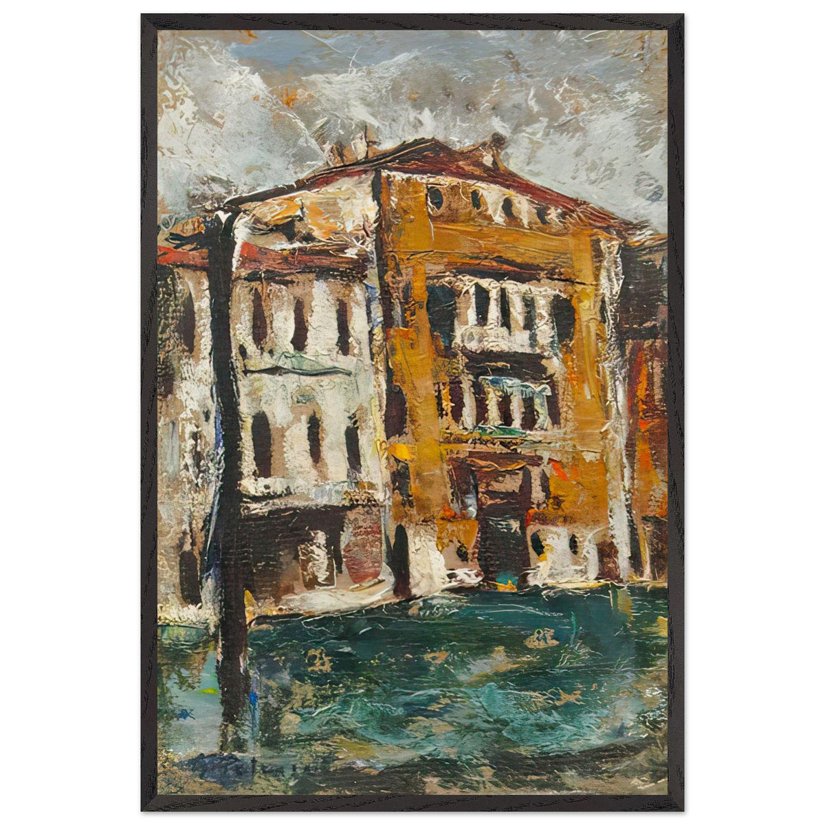 Venice by Gheorghe Petrascu, framed poster