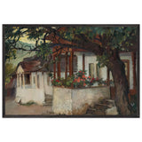 Veranda with Flowers by Stefan Popescu, framed poster