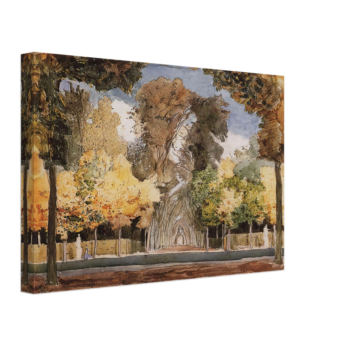 Versailles Park in Autumn by Konstantin Somov, canvas, view 2