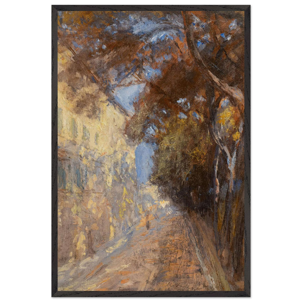 Via della Bassata by Raffaello Gambogi, framed poster