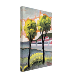 Vidéki Táj Fákkal by Scheiber Hugó, canvas, view 2