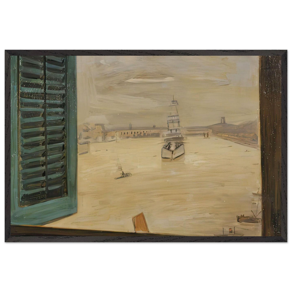 View from a Window of the Huangpu River by Fujishima Takeji, framed poster