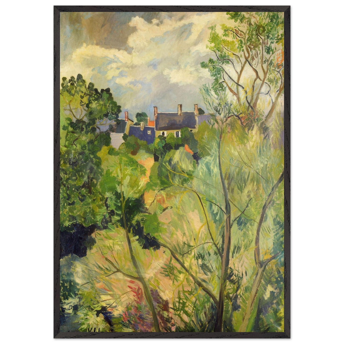 View from My Window in Genets (Brittany) by Suzanne Valadon, framed poster, view 3