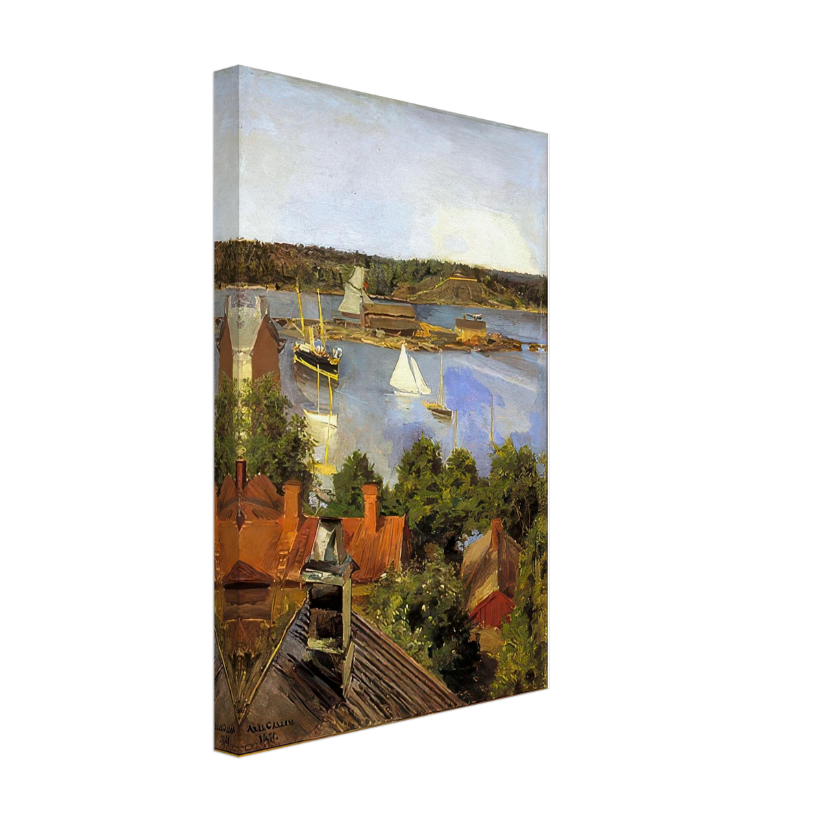 View from North Quay by Akseli Gallen-Kallela, canvas, view 2