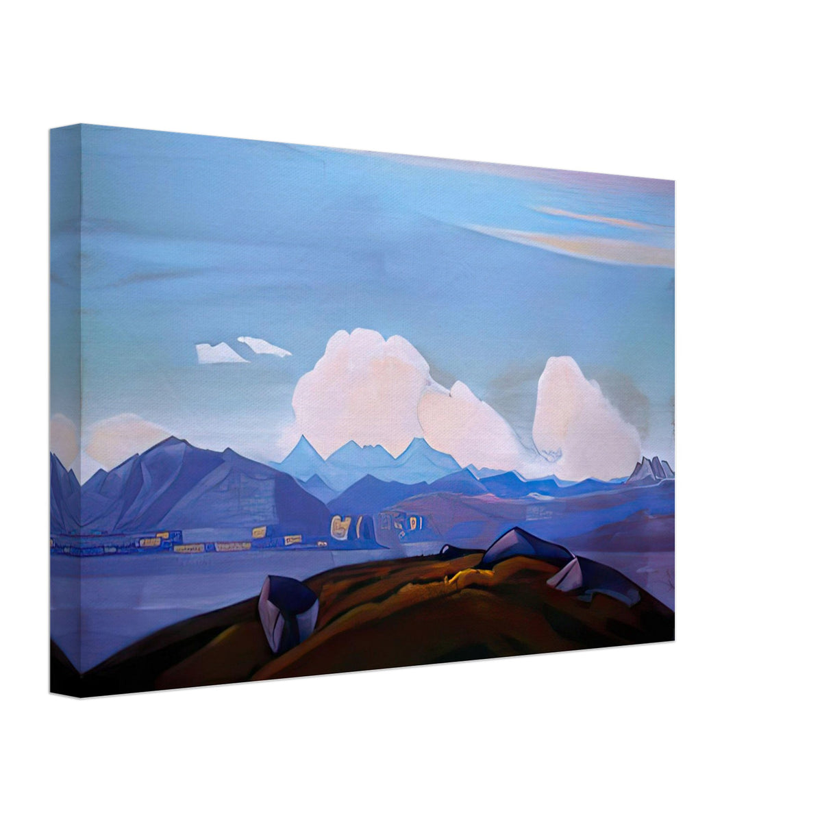 View of Everest from Tibet by Nicholas Roerich, canvas, view 2
