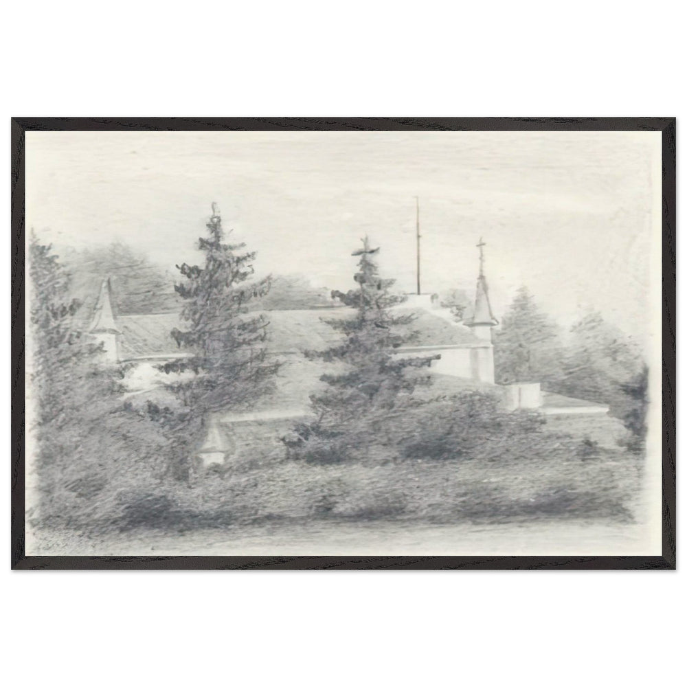 View of Izvara Estate by Nicholas Roerich, framed poster