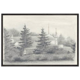 View of Izvara Estate by Nicholas Roerich, framed poster