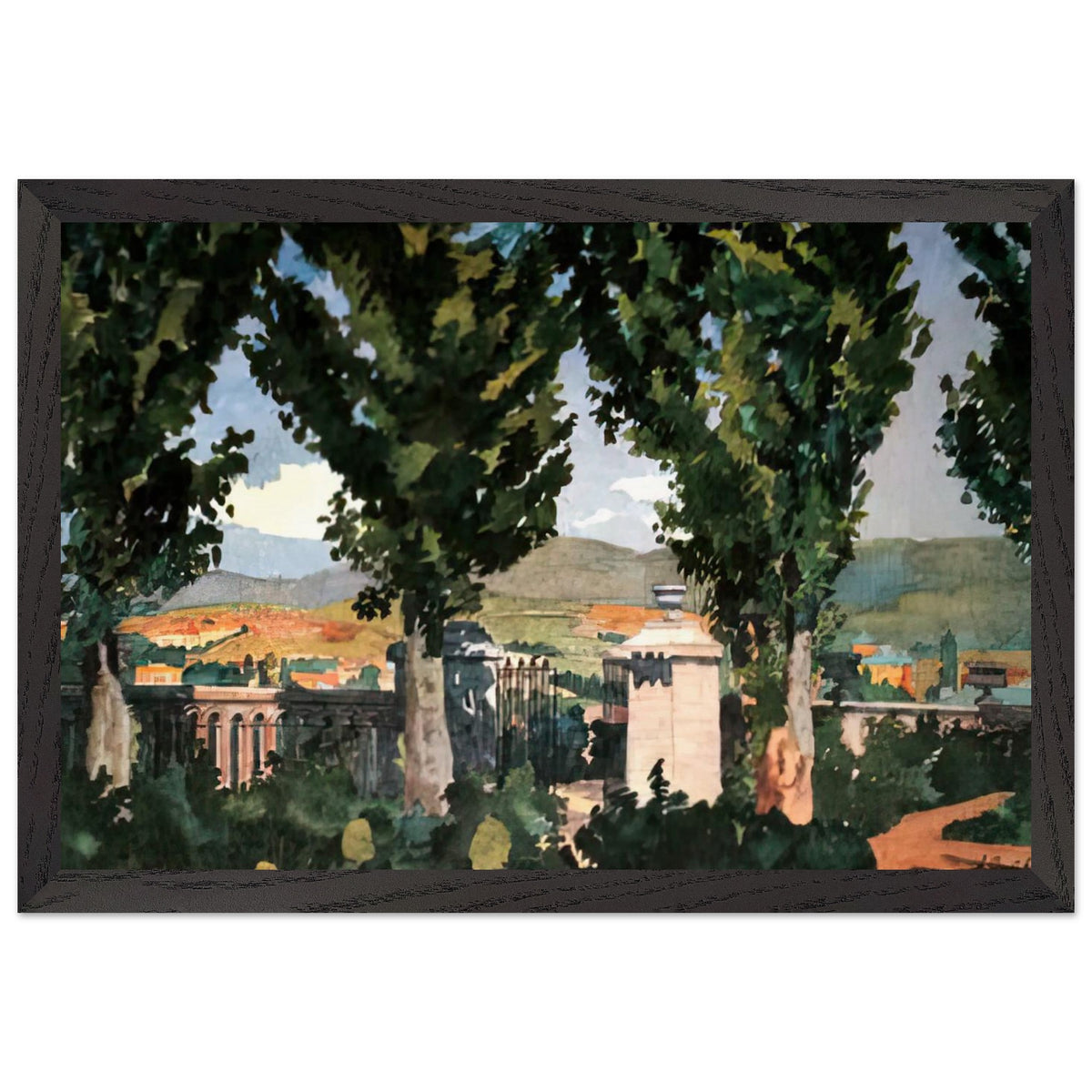 View of Kislovodsk by Anna Ostroumova-Lebedeva, framed poster, view 2