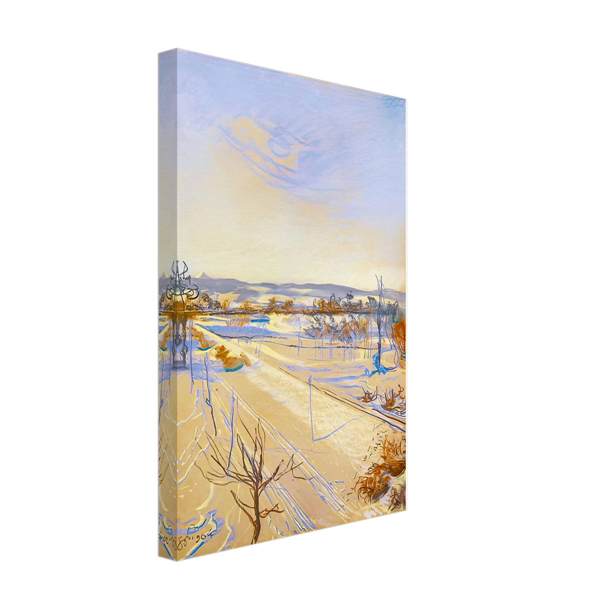View of Kosciuszko Mound from the Artist Atelier by Stanislaw Wyspianski, canvas, view 2